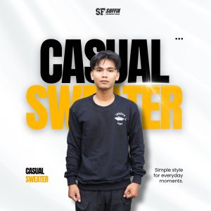 Sweater rajut tebal model Sweater V-Neck Custom berwarna abu-abu, cocok untuk seragam instansi, menggunakan Sweater Bahan Cotton Knit premium