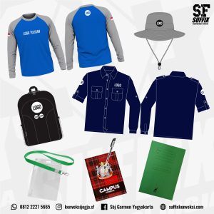 Paket seminar kit lengkap dengan tas souvenir, notes, dan pulpen custom