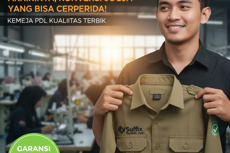Pelanggan puas dengan Kemeja PDL Suffix Konveksi Jogja, jaminan garansi produksi 100% minimal order 12 pcs