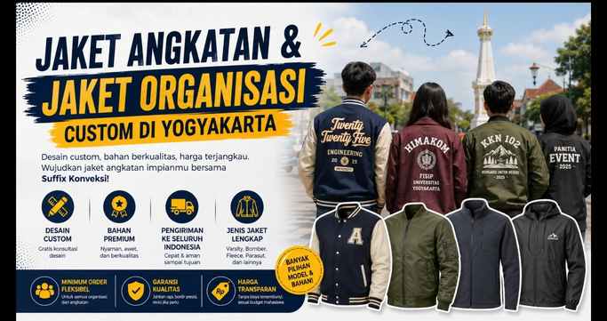 Jaket Angkatan dan Jaket Organisasi Custom Yogyakarta - Suffix Konveksi