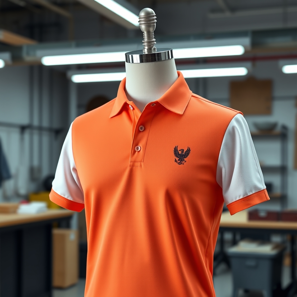 Proses produksi kaos kerah custom di workshop Suffix Konveksi